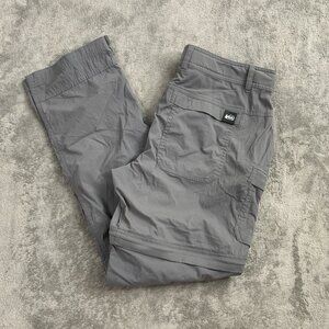 REI Co-op Sahara Convertible Pants Womens 8 Petite Gray Relaxed Hiking Camping